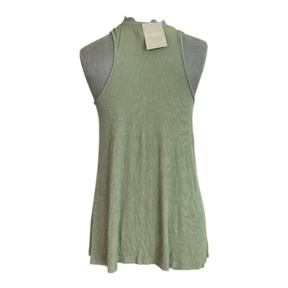 Dolan Anthropology LEFT COAST COLLECTION Green Tank Ribbed Sleeveless Top L, NWT - Picture 4 of 6